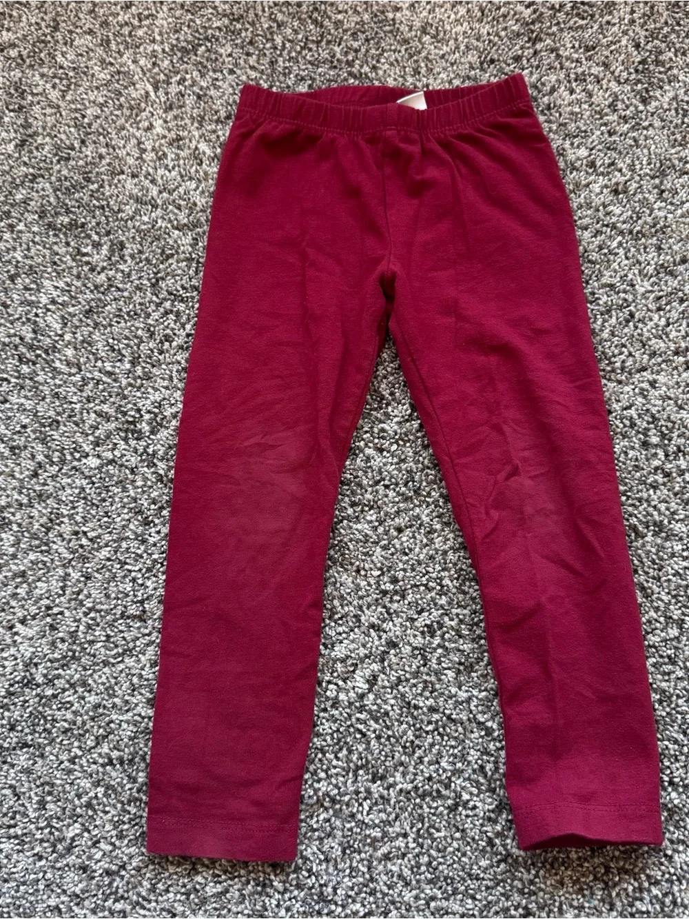 Girls Gray Tunic with Gold Heart and Burgundy Leggings